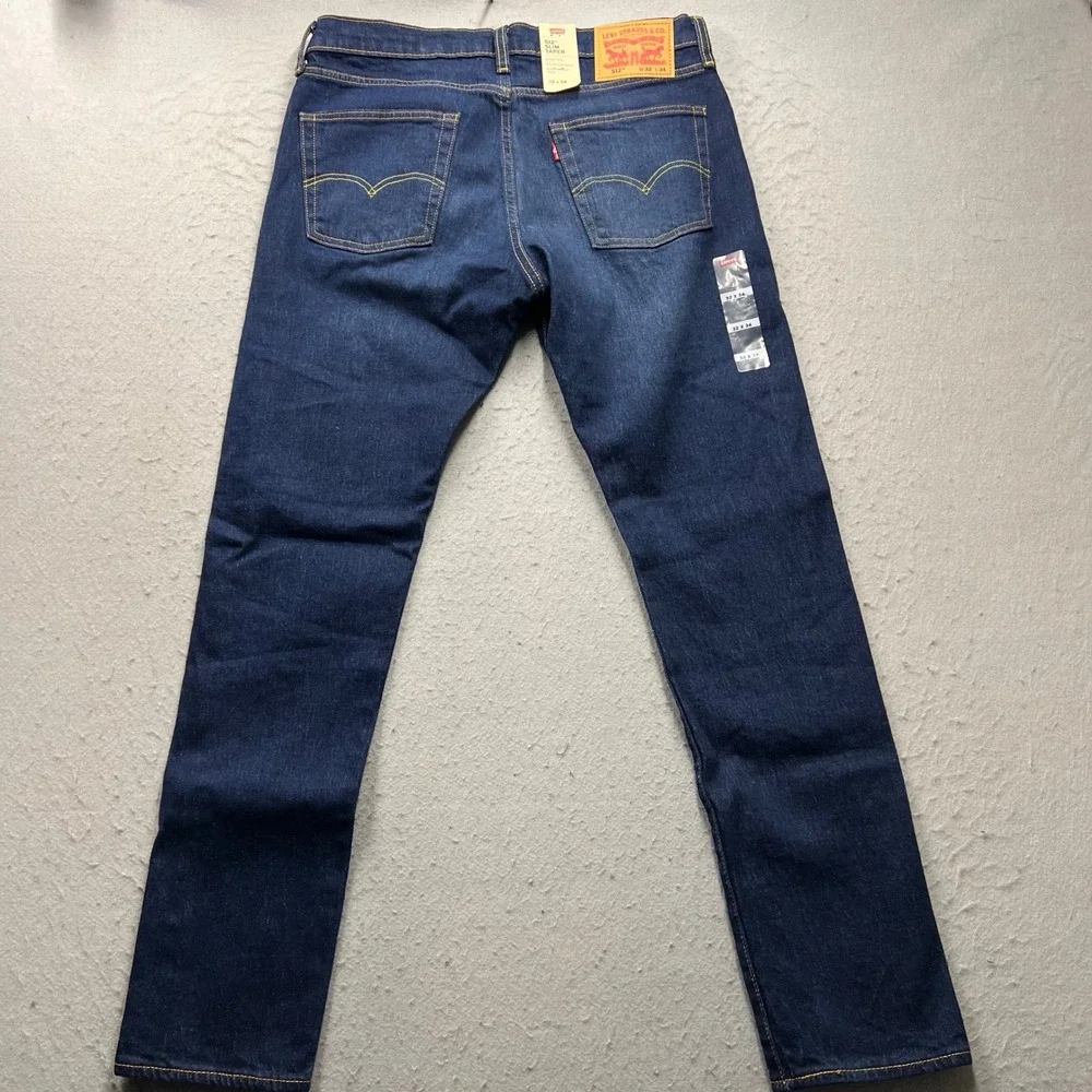 Levis 512 Slim Taper Jeans Mens 32x34 Dark Wash Stretch Denim 288330118 New
